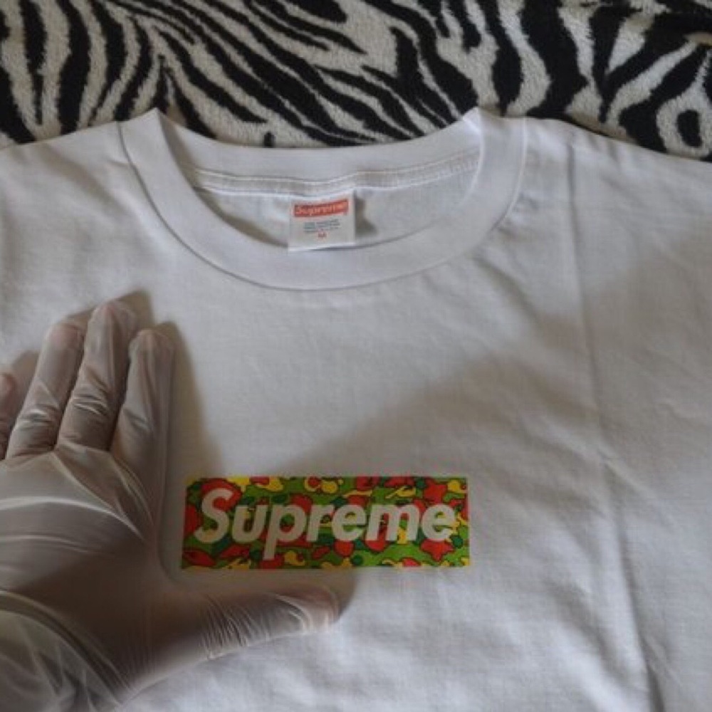 supreme x bape psyche tee.